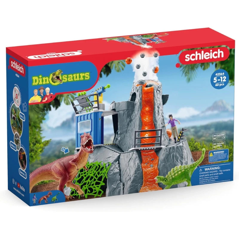 Schleich - Dinosaurs 42564 Große Vulkan-Expedition - Mr.bricksANDmore