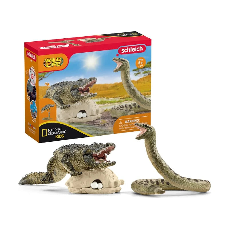 Schleich - WILD Life 42625 Gefahr im Sumpf (NatGeo) - Mr.bricksANDmore