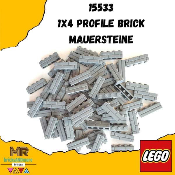 LEGO® 15533 Mauersteine 1x4 Profile Brick - Dark Bluish Gray - Mr.bricksANDmore