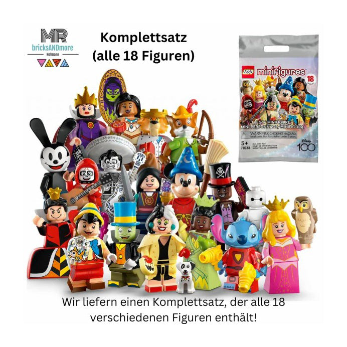 LEGO® 71038 Minifiguren Disney 100 - Komplettsatz 18 Stück - Mr.bricksANDmore