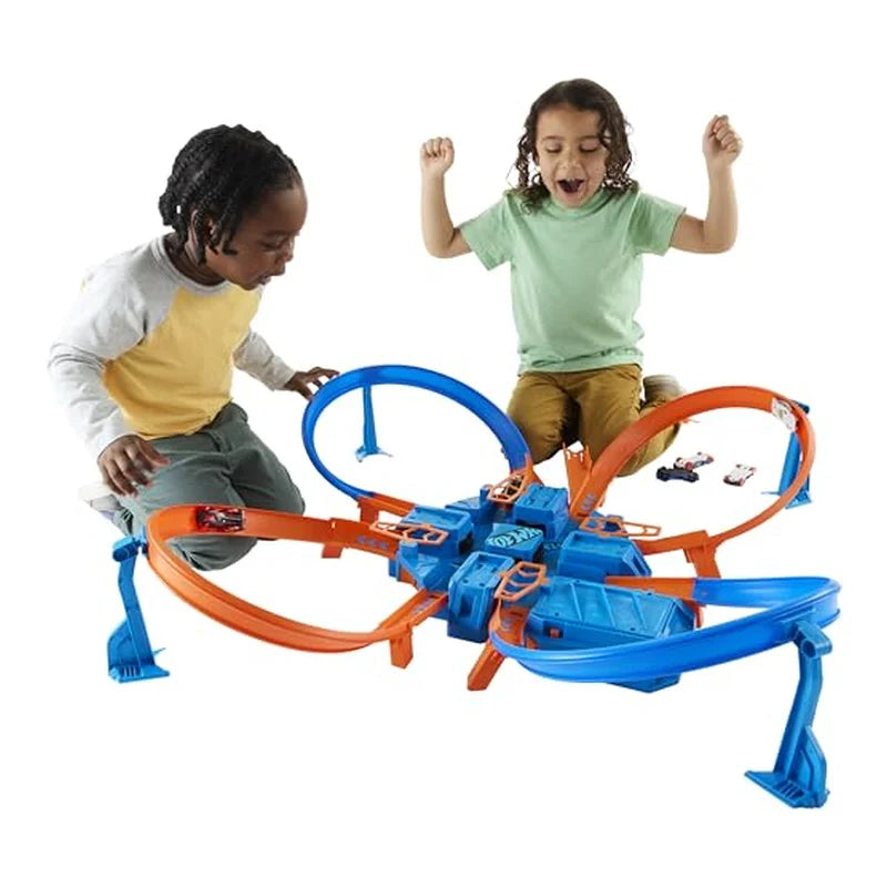 Hot Wheels DTN42 - Trackset, mit Rampen, Kreuzungen und Looping
