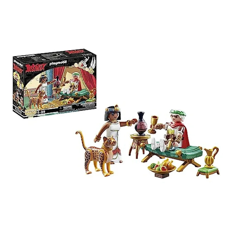 PLAYMOBIL Asterix 71270 Cäsar und Kleopatra, Leopard und eine Chaiselongue, Spielzeug für Kinder ab 5 Jahren - Mr.bricksANDmore