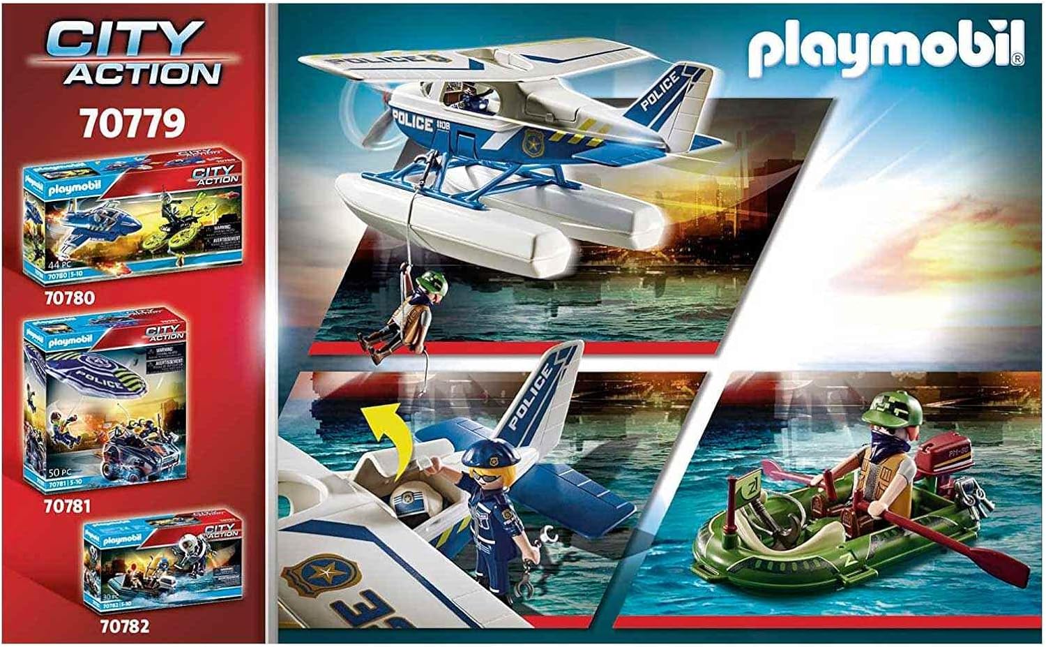 Playmobil City Action 70779 Polizei-Wasserflugzeug: Schmuggler-Verfolgung - Mr.bricksANDmore
