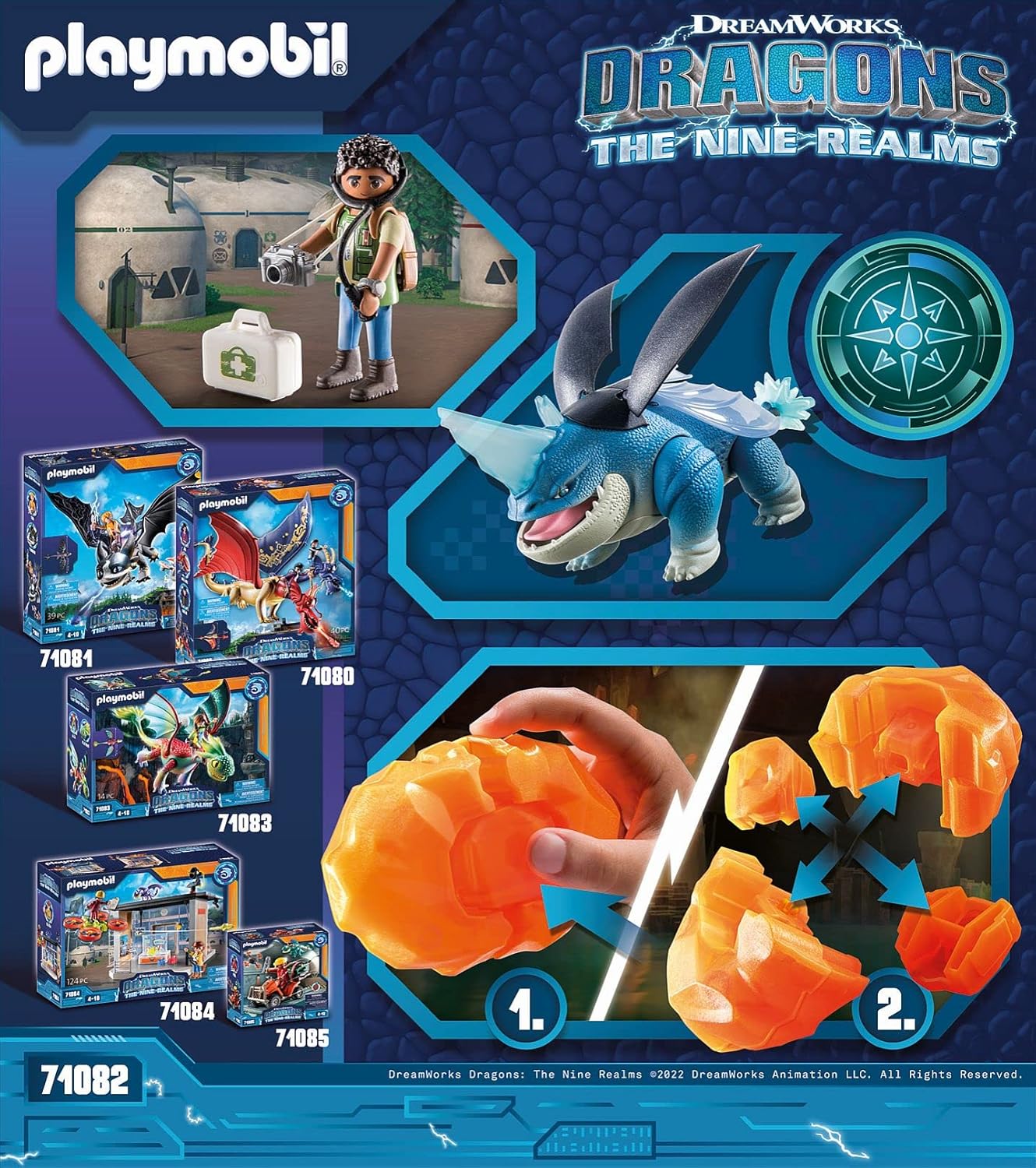 Playmobil 71082 Dragons: The Nine Realms - Plowhorn & D'Angelo - Mr.bricksANDmore
