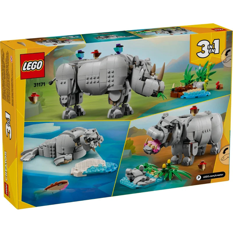 LEGO® Creator 31171 Wilde Tiere: Prächtiges Nashorn mit Vögeln