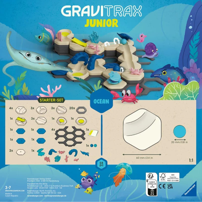 Ravensburger - 24584 GraviTrax Junior Starter-Set S Ocean