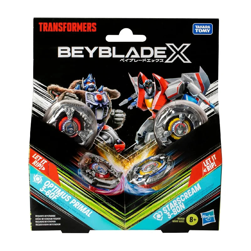 Hasbro Beyblade X Transformers Collab Optimus Primal 3-60F vs. Starscream 3-80N Multipack