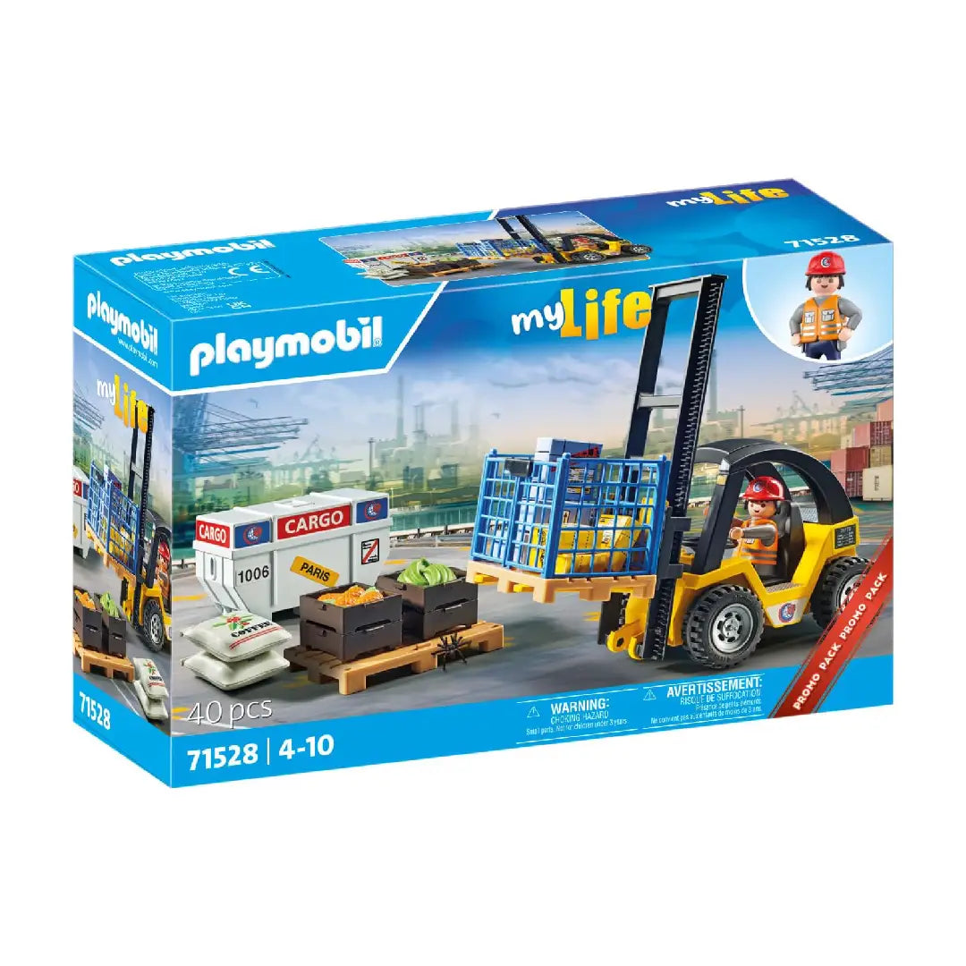 PLAYMOBIL® MyLife 71528 Gabelstapler mit Fracht - Mr.bricksANDmore