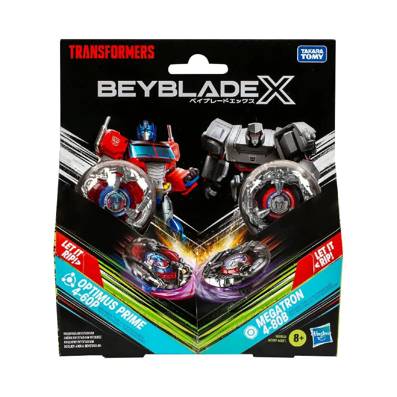 Hasbro Beyblade X Transformers Collab Optimus Prime 4-60P vs. Megatron 4-80B Multipack - Mr.bricksANDmore