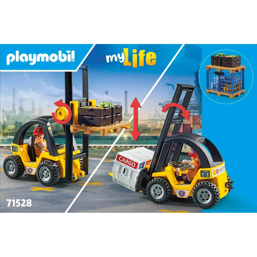 PLAYMOBIL® MyLife 71528 Gabelstapler mit Fracht - Mr.bricksANDmore