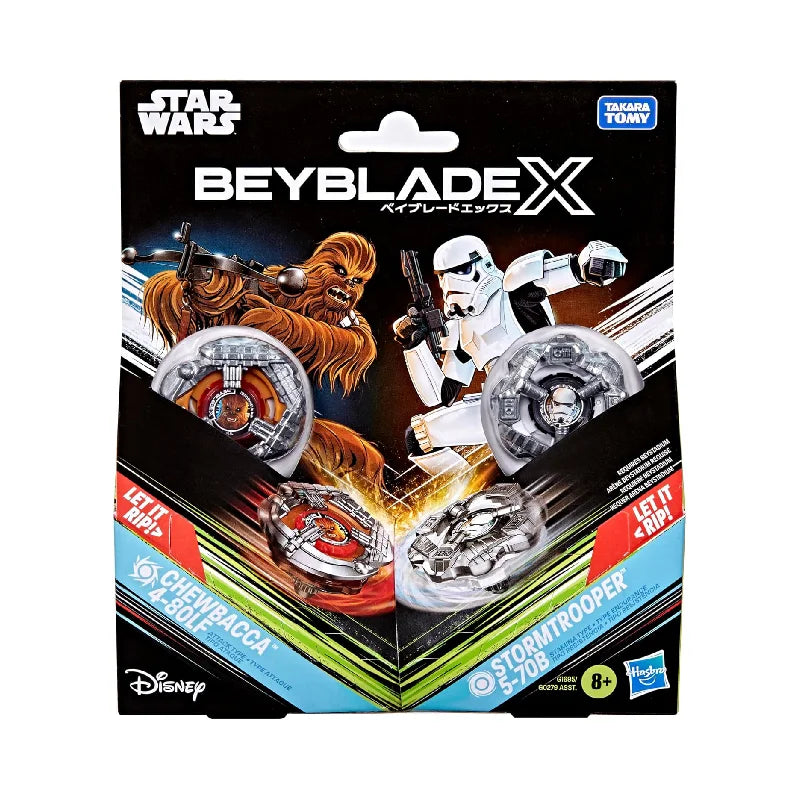 Hasbro Beyblade X Star Wars Collab, Chewbacca 4-80LF vs. Sturmtruppler 5-70B - Mr.bricksANDmore