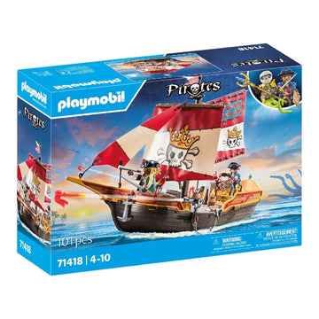 PLAYMOBIL Pirates 71418 Kleines Piratenschiff - Mr.bricksANDmore