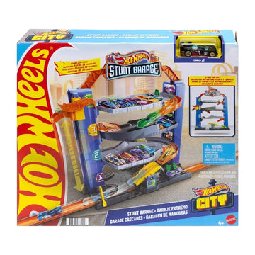 Hot Wheels GNL70 Stunt-Garage Spielset, Parkhaus inkl. 1 Spielzeugauto - Mr.bricksANDmore