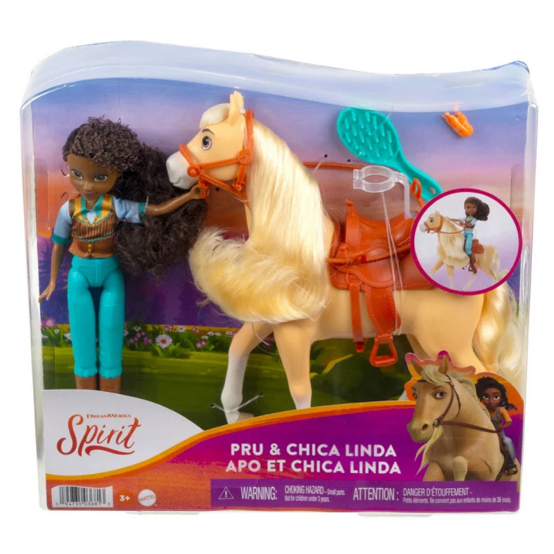 Mattel HFB90 Spirit Puppe Pru & Pferd Chica Linda