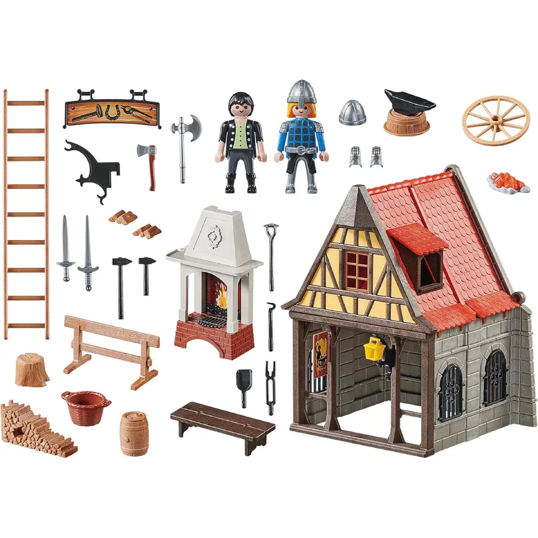 PLAYMOBIL History 70956, mittelalterliche Schmiede - Mr.bricksANDmore
