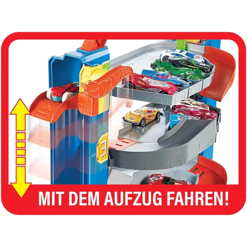 Hot Wheels GNL70 Stunt-Garage Spielset, Parkhaus inkl. 1 Spielzeugauto - Mr.bricksANDmore