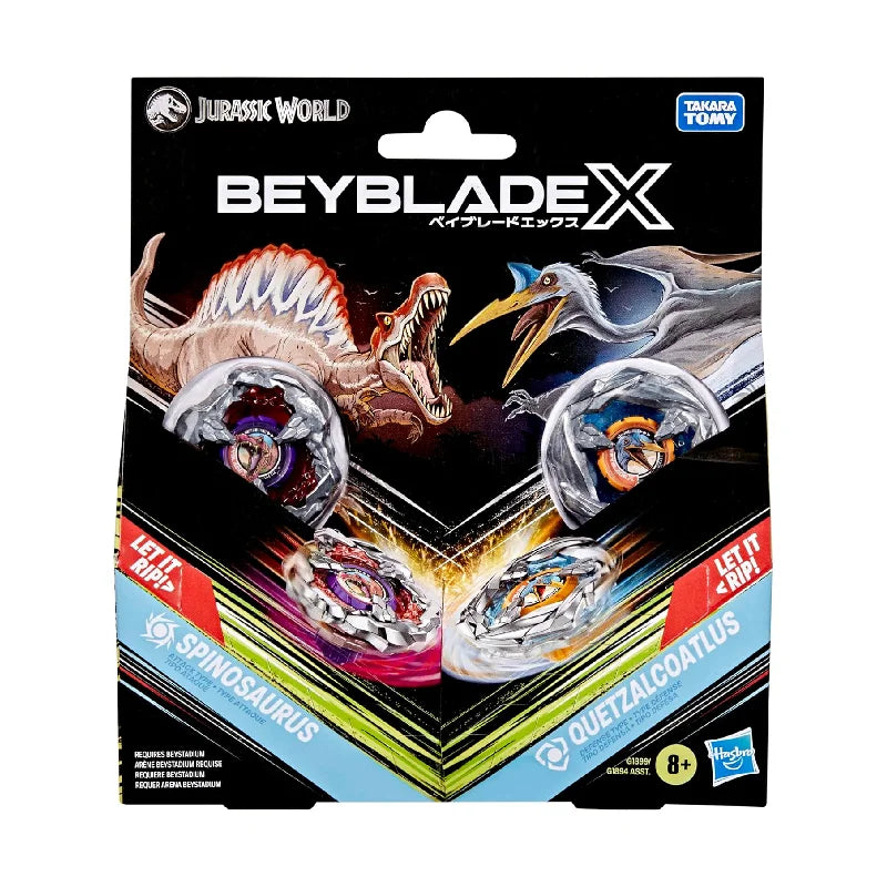 Hasbro Beyblade X Jurassic World Collab Spinosaurus vs. Quetzalcoatlus Multipack - Mr.bricksANDmore