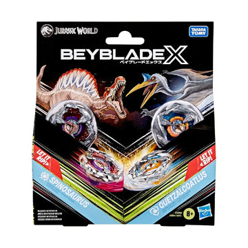 Hasbro Beyblade X Jurassic World Collab Spinosaurus vs. Quetzalcoatlus Multipack - Mr.bricksANDmore
