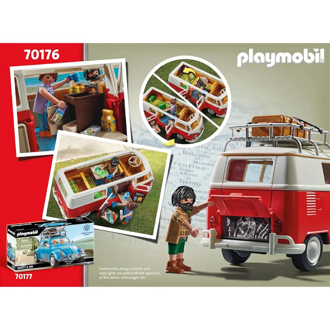 PLAYMOBIL Volkswagen 70176 T1 Camping Bus - Mr.bricksANDmore