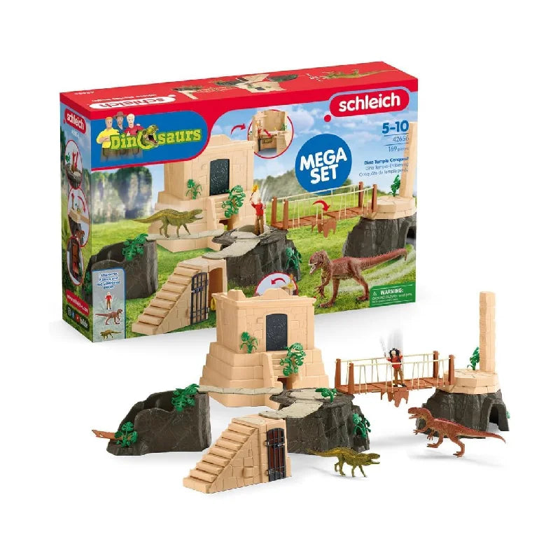 Schleich - Dinosaurs 42656 Dino Tempel-Eroberung Mega-Set