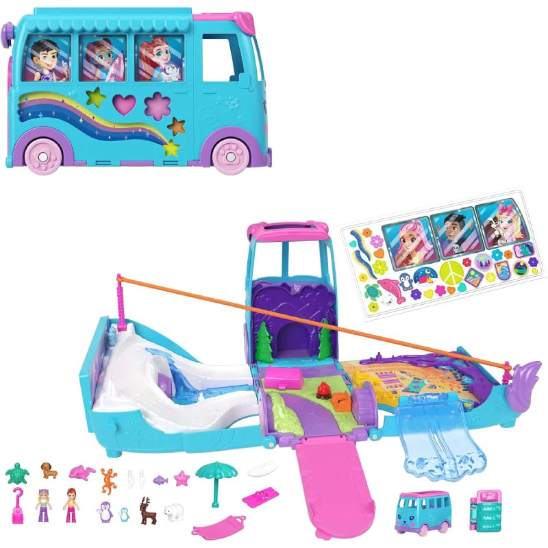 Mattel Polly Pocket umwandelbarer Camper JCC22 - Mr.bricksANDmore