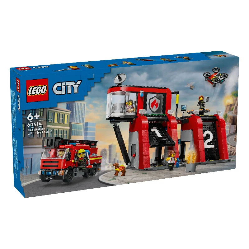 LEGO® City 60414 Feuerwehrstation mit Drehleiterfahrzeug - Mr.bricksANDmore