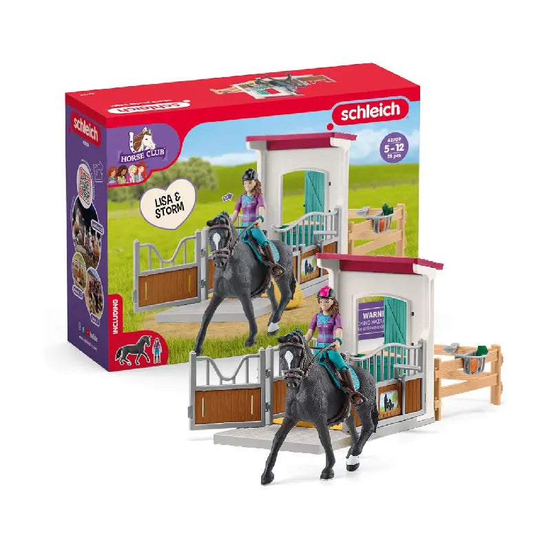 Schleich® 42709 Horse Club Pferdebox mit Lisa & Storm
