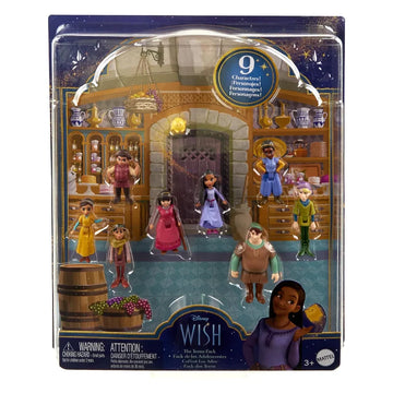 Mattel Disneys Wish Die Teens-Pack aus 8 beweglichen Minipuppen und Sternenfigur, HPX36