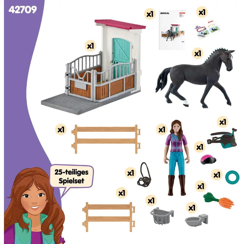 Schleich® 42709 Horse Club Pferdebox mit Lisa & Storm