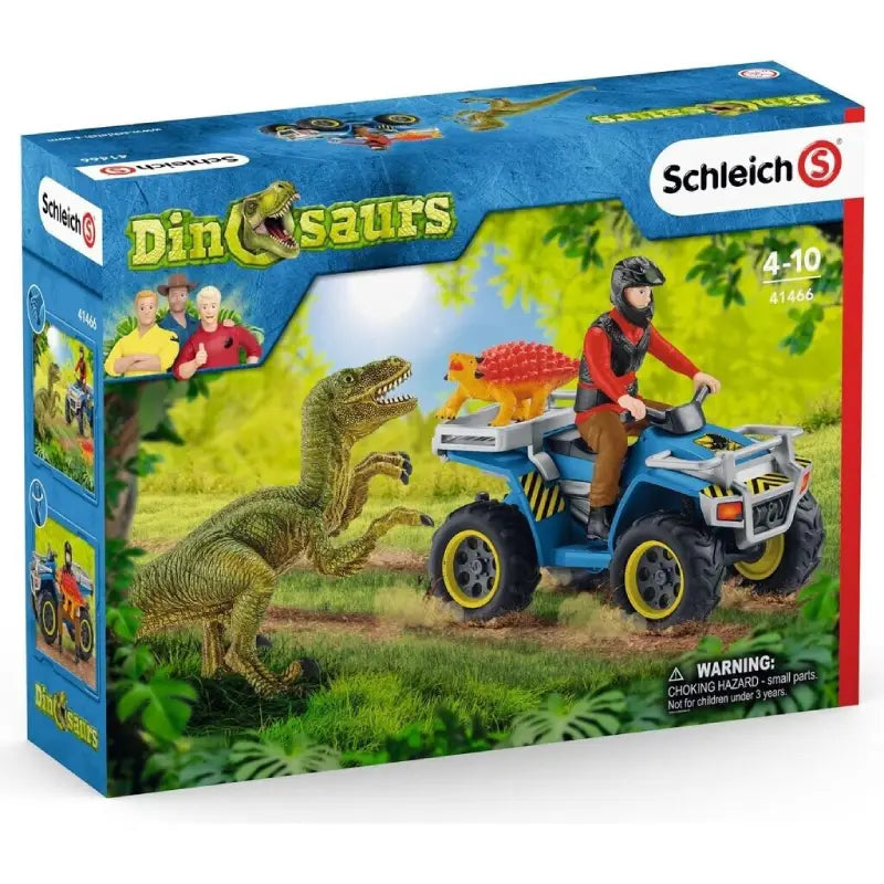 Schleich® Dinosaurs 41466 Flucht auf Quad vor Velociraptor
