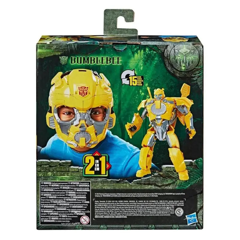 Hasbro Transformers Spielzeug Bumblebee 2-in-1 Maske und Figur zu Transformers: Aufstieg der Bestien, ab 6 Jahren, 22,5 cm