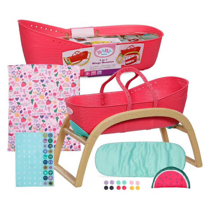 BABY born 3 in 1 Wiege Stubenwagen Pinplay