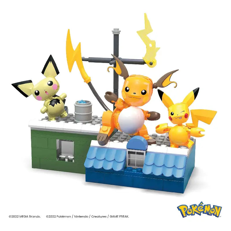 MEGA Construx HKT23 Pikachu - Evolutionsset mit Pichu, Pikachu und Raichu