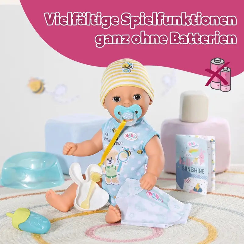 Baby Born Lukas (Little Baby Boy) - 36 cm große Babypuppe - 7 Funktionen inkl. Accessoires & Strampler