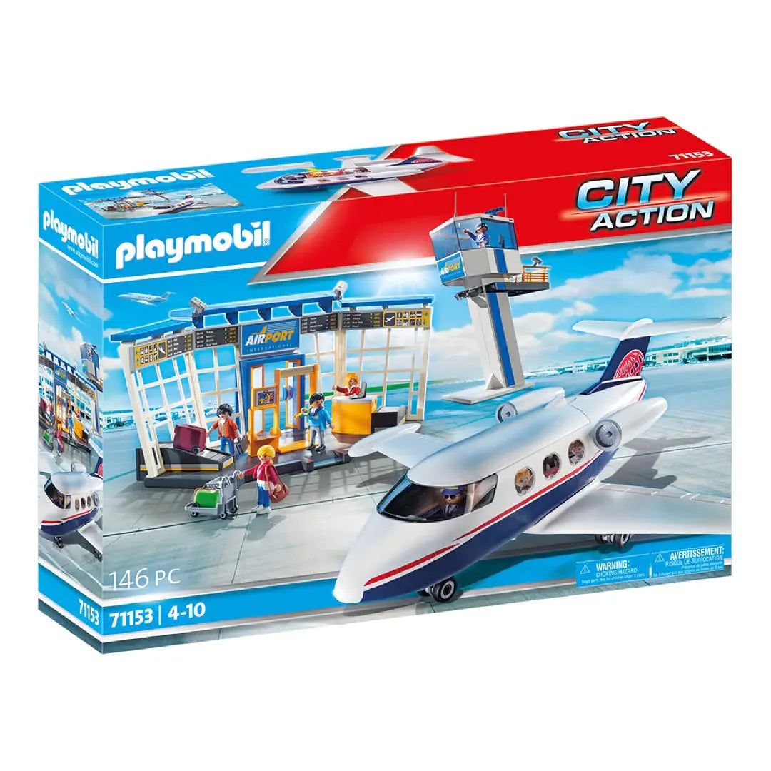 PLAYMOBIL City Action 71153 Flughafen mit Flugzeug und Tower - Mr.bricksANDmore