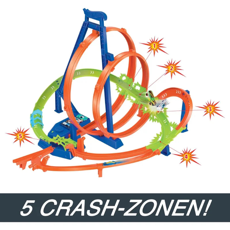 Hot Wheels Track Set, Episches Crash-Rennen HTP55
