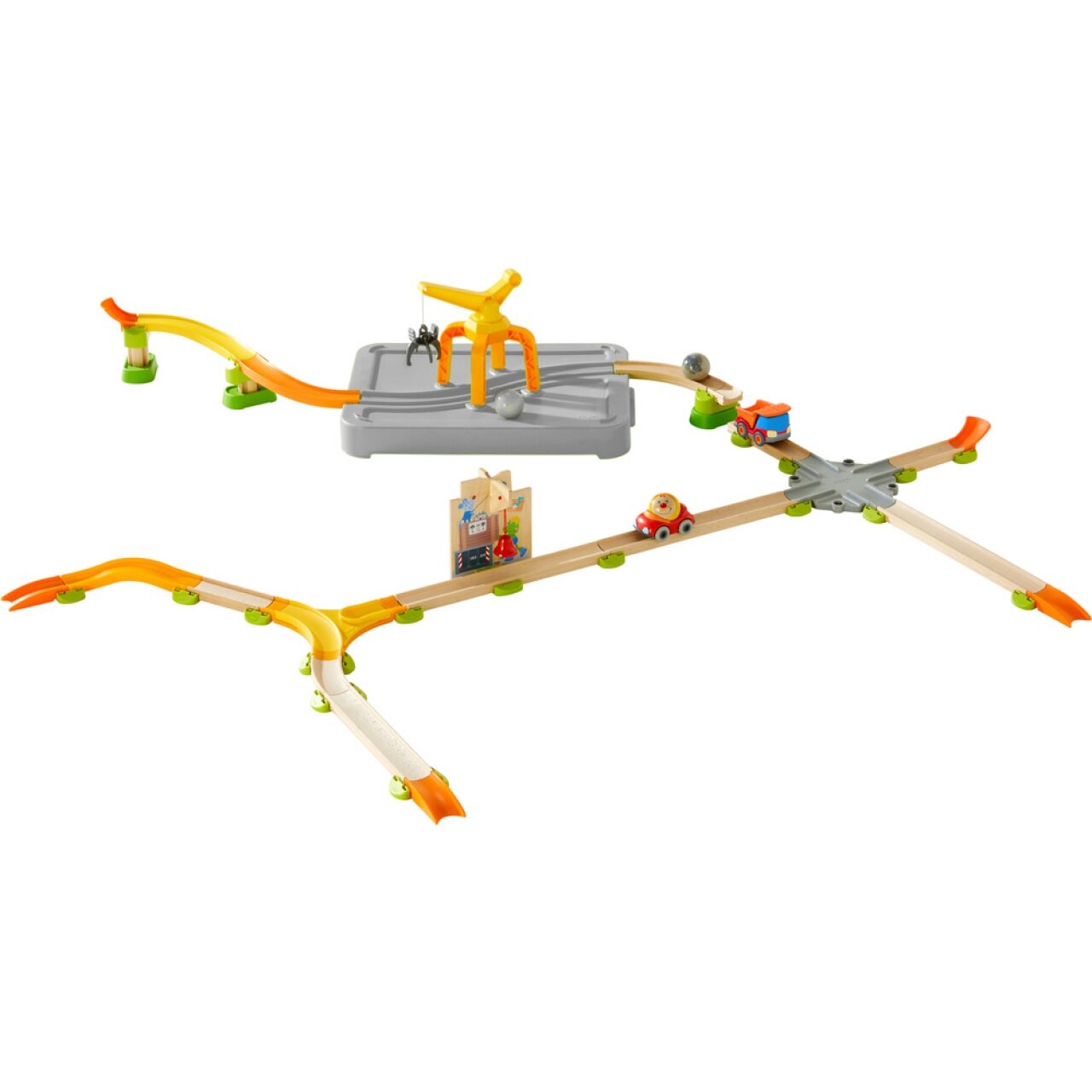 HABA 305783 Kullerbü – Spielbahn Freie Bahn – Verladekran! - Mr.bricksANDmore