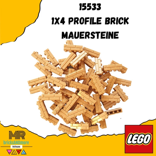 LEGO® 15533 Mauersteine 1x4 Profile Brick - Medium Nougat - Mr.bricksANDmore